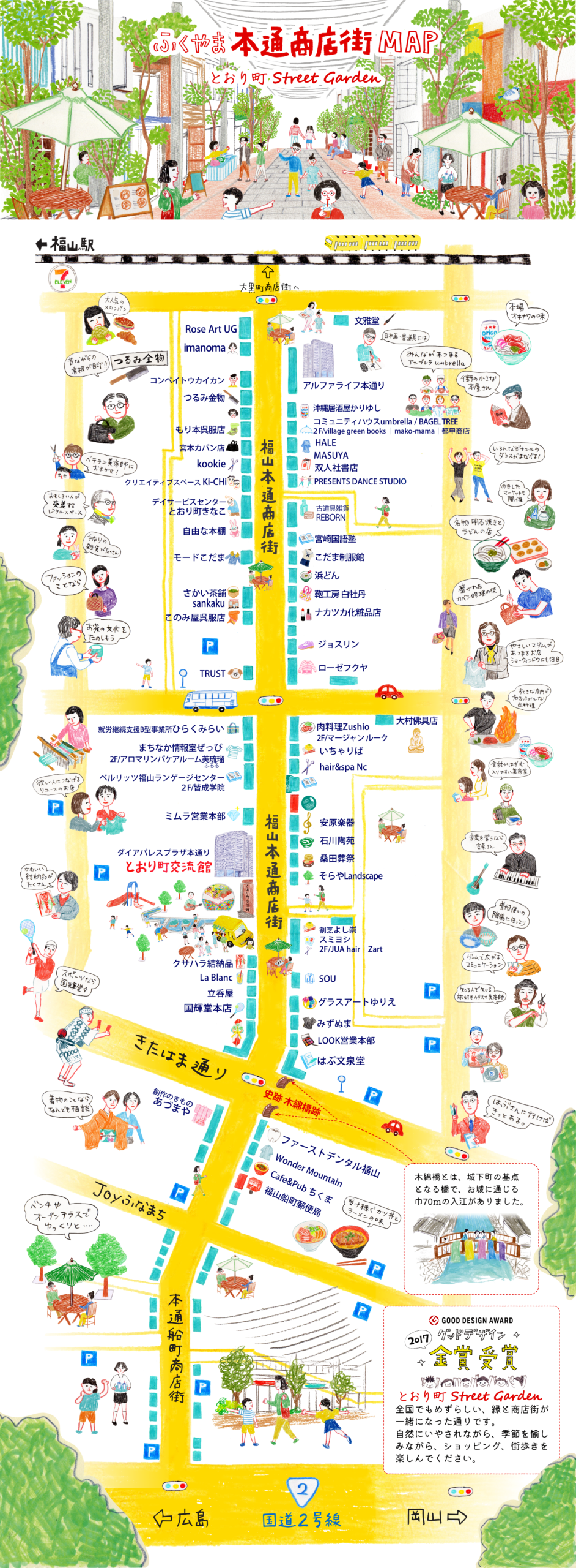 福山本通商店街お店マップ
